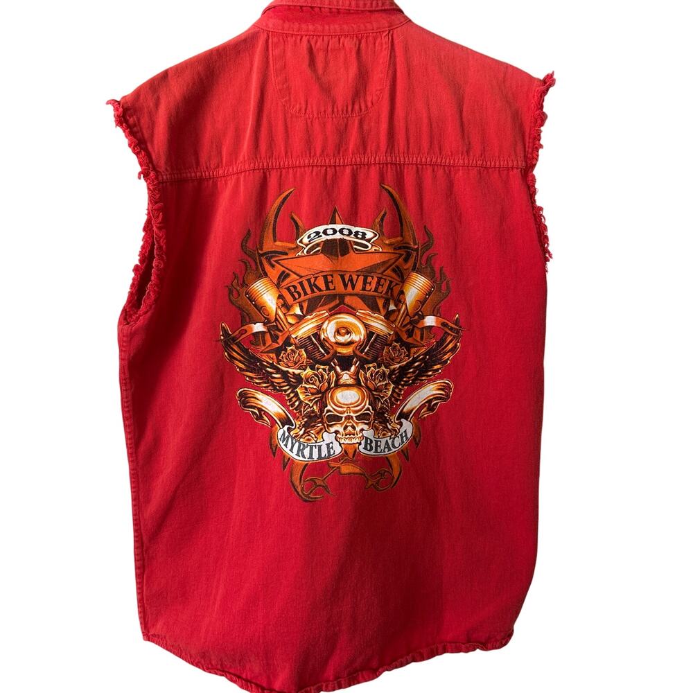 Vintage Biker Design 2008 Bike Week Myrtle Beach 
Muscle Shirt 100 Cotton Medium